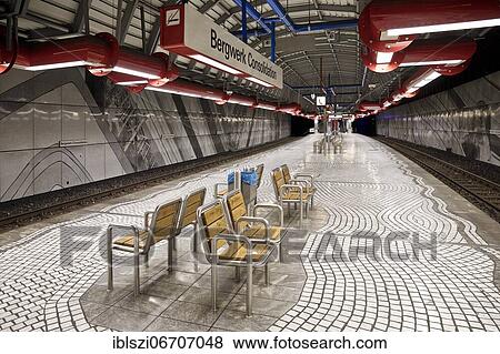 Underground station Bergwerk Consolidation, Gelsenkirchen, Ruhr area, North Rhine-Westphalia, Germany, Europe View Large Photo Image Stock Photo - Underground station Bergwerk Consolidation, Gelsenkirchen, Ruhr area, North Rhine-Westphalia, Germany, Europe. Fotosearch