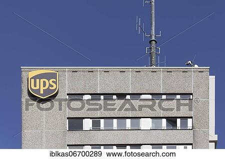 Stock Photo - United Parcel Service of America, UPS, Administrative Headquarters Germany, Express Courier and Parcel Service, Neuss, North Rhine-Westphalia, Germany, Europe. Fotosearch
