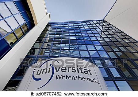 Stock Image - University of Witten/Herdecke, first German private university, Witten, Ruhr area, North Rhine-Westphalia, Germany, Europe. Fotosearch