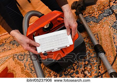 Vacuum cleaner, exchange dust filter View Large Photo Image Stock Photograph - Vacuum cleaner, exchange dust filter. Fotosearch
