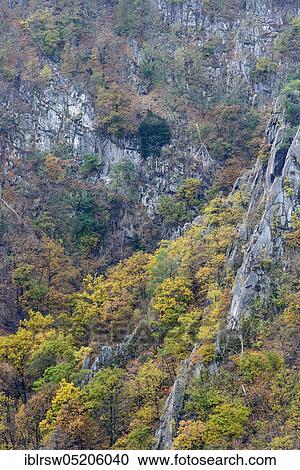 Stock Image - View from the Hexentanzplatz, Bodetal, Harz National Park, Saxony-Anhalt, Germany, Europe. Fotosearch