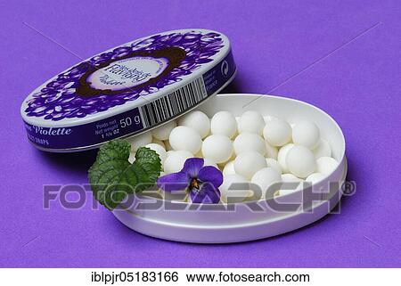 Violet pastilles, violet-flavoured pastilles, box, sweets View Large Photo Image Stock Photograph - Violet pastilles, violet-flavoured pastilles, box, sweets. Fotosearch
