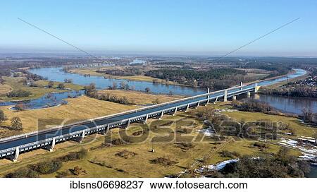 Waterway junction Magdeburg, Mittelland Canal leads in trough bridge over the Elbe, Hohenwarthe, Saxony-Anhalt, Germany, Europe View Large Photo Image Stock Photo - Waterway junction Magdeburg, Mittelland Canal leads in trough bridge over the Elbe, Hohenwarthe, Saxony-Anhalt, Germany, Europe. Fotosearch