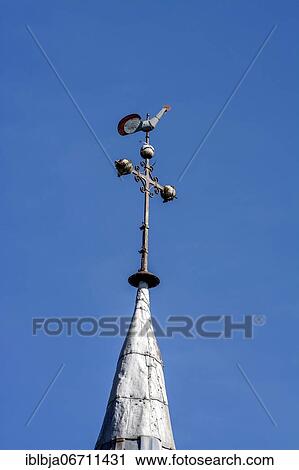 Weathercock, rooster representation, Puy de Dome department, Auvergne-Rhone-Alpes, France, Europe View Large Photo Image Stock Image - Weathercock, rooster representation, Puy de Dome department, Auvergne-Rhone-Alpes, France, Europe. Fotosearch