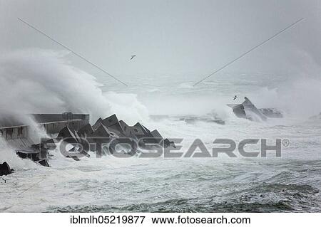 West pier from the south harbour, during hurricane Xaver, Helgoland, Schleswig-Holstein, Germany, Europe View Large Photo Image Stock Photo - West pier from the south harbour, during hurricane Xaver, Helgoland, Schleswig-Holstein, Germany, Europe. Fotosearch
