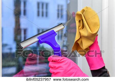 Window cleaning, wiper, leather cloth View Large Photo Image Stock Photo - Window cleaning, wiper, leather cloth. Fotosearch