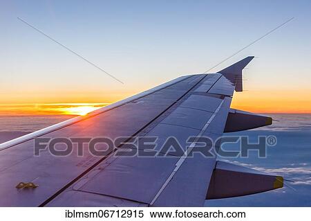 Stock Photography - Wing of an Airbus A319 of Swiss International Air Lines with the registration HB-IPT. Fotosearch