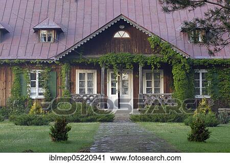 Stock Image - Woodhouse, Janow Podlaski, Podlachien, Poland, Europe. Fotosearch