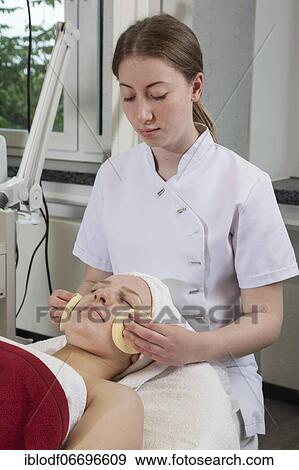 Work on models with cleansing sponges in practical lessons. Training as a beautician at the vocational school, Düsseldorf, North Rhine-Westphalia, Germany, Europe View Large Photo Image Stock Photo - Work on models with cleansing sponges in practical lessons. Training as a beautician at the vocational school, Düsseldorf, North Rhine-Westphalia, Germany, Europe. Fotosearch