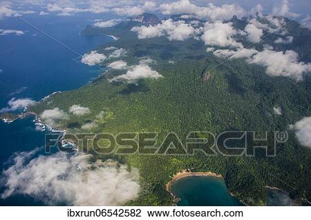 Aerial of the Unesco Biosphere reserve, Principe, Sao Tome and Principe, Atlantic Ocean, Africa View Large Photo Image Stock Image - Aerial of the Unesco Biosphere reserve, Principe, Sao Tome and Principe, Atlantic Ocean, Africa. Fotosearch