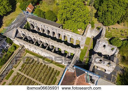 Aerial view, Arnsburg Monastery near Lich, Arnsburg, Hesse, Germany, Europe View Large Photo Image Stock Image - Aerial view, Arnsburg Monastery near Lich, Arnsburg, Hesse, Germany, Europe. Fotosearch