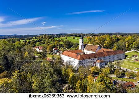 Aerial view, Dietramszell Monastery, Dietramszell, Tölzer Land, Upper Bavaria, Bavaria, Germany, Europe View Large Photo Image Stock Image - Aerial view, Dietramszell Monastery, Dietramszell, Tölzer Land, Upper Bavaria, Bavaria, Germany, Europe. Fotosearch