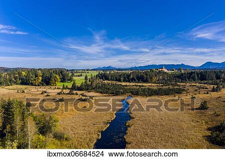 Aerial view of Reutberg Monastery, near Sachsenkam, Upper Bavaria, Bavaria, Germany, Europe View Large Photo Image Picture - Aerial view of Reutberg Monastery, near Sachsenkam, Upper Bavaria, Bavaria, Germany, Europe. Fotosearch