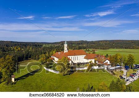 Aerial view of Reutberg Monastery, near Sachsenkam, Upper Bavaria, Bavaria, Germany, Europe View Large Photo Image Stock Image - Aerial view of Reutberg Monastery, near Sachsenkam, Upper Bavaria, Bavaria, Germany, Europe. Fotosearch