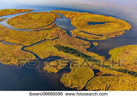 Aerial view of the Small Werder Islands in the National Park Vorpommersche Boddenlandschaft, Baltic Sea, Barth, Zingst, Mecklenburg-Western Pomerania, Germany, Europe View Large Photo Image Stock Photograph - Aerial view of the Small Werder Islands in the National Park Vorpommersche Boddenlandschaft, Baltic Sea, Barth, Zingst, Mecklenburg-Western Pomerania, Germany, Europe. Fotosearch