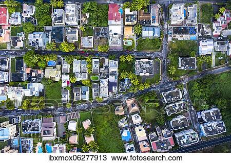 Aerial view, the village Flic en Flac with houses, Mauritius, Africa View Large Photo Image Stock Image - Aerial view, the village Flic en Flac with houses, Mauritius, Africa. Fotosearch