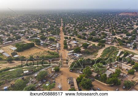 Aerial view, view, Dogondoutchi, Sahel, Niger, Africa View Large Photo Image Stock Photo - Aerial view, view, Dogondoutchi, Sahel, Niger, Africa. Fotosearch