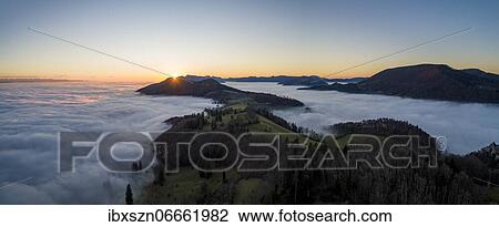 Aerial view, view of the sea of fog at Tiefmatt, Solothurn, Switzerland, Europe View Large Photo Image Stock Image - Aerial view, view of the sea of fog at Tiefmatt, Solothurn, Switzerland, Europe. Fotosearch