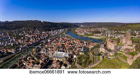 Aerial view, Wertheim with castle, river Main and Tauber, Baden-Württemberg, Germany, Europe View Large Photo Image Stock Image - Aerial view, Wertheim with castle, river Main and Tauber, Baden-Württemberg, Germany, Europe. Fotosearch