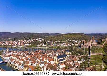 Aerial view, Wertheim with castle, river Main and Tauber, Baden-Württemberg, Germany, Europe View Large Photo Image Stock Photo - Aerial view, Wertheim with castle, river Main and Tauber, Baden-Württemberg, Germany, Europe. Fotosearch