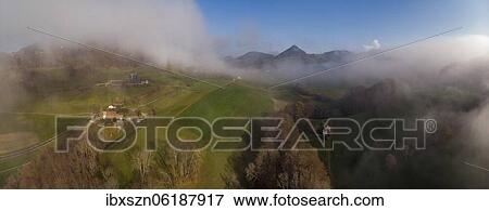 Aerial view Wisner Flue, wisps of fog, Wisen, Solothurn, Switzerland, Europe View Large Photo Image Stock Photo - Aerial view Wisner Flue, wisps of fog, Wisen, Solothurn, Switzerland, Europe. Fotosearch