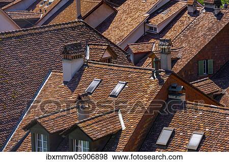 Angled house roofs, Bernese Old Town, Inner City, Bern, Canton Bern, Switzerland, Europe View Large Photo Image Stock Photo - Angled house roofs, Bernese Old Town, Inner City, Bern, Canton Bern, Switzerland, Europe. Fotosearch