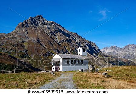 Chapel of Barbara on the Bielerhöhe, Silvretta High Alpine Road, Vorarlberg, Austria, Europe View Large Photo Image Stock Photo - Chapel of Barbara on the Bielerhöhe, Silvretta High Alpine Road, Vorarlberg, Austria, Europe. Fotosearch