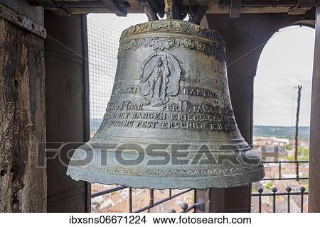 Church bell in the tower of the church St. Wenzel, cast in 1763, Naumburg, Saxony-Anhalt, Germany, Europe View Large Photo Image Picture - Church bell in the tower of the church St. Wenzel, cast in 1763, Naumburg, Saxony-Anhalt, Germany, Europe. Fotosearch