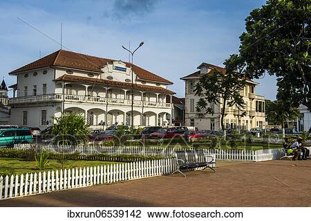 Colonial buildings on independence square in the city of Sao Tome, Sao Tome and Principe, Atlantic ocean, Africa View Large Photo Image Stock Image - Colonial buildings on independence square in the city of Sao Tome, Sao Tome and Principe, Atlantic ocean, Africa. Fotosearch