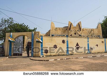 Stock Photo - Colourful Sultans palace of Koure, Niger, Africa. Fotosearch