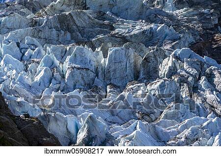 Stock Photo - Crevasses, ice, Lower Arctic Ocean, glacier tongue, Bernese Oberland, Switzerland, Europe. Fotosearch