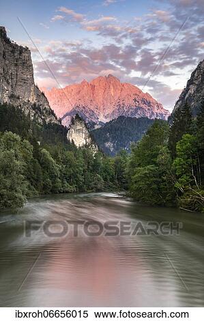 Entrance to the Gesäuse in the evening, river Enns, Großer Ödstein in the background, Hochtor, Hochtor Group, Gesäuse National Park, Styria, Austria, Europe View Large Photo Image Stock Photography - Entrance to the Gesäuse in the evening, river Enns, Großer Ödstein in the background, Hochtor, Hochtor Group, Gesäuse National Park, Styria, Austria, Europe. Fotosearch