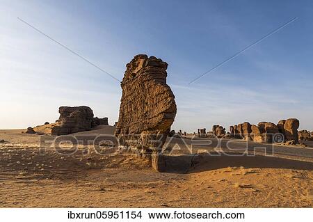 Eroded, fissured Rock formations, Ennedi plateau, Chad, Africa View Large Photo Image Picture - Eroded, fissured Rock formations, Ennedi plateau, Chad, Africa. Fotosearch