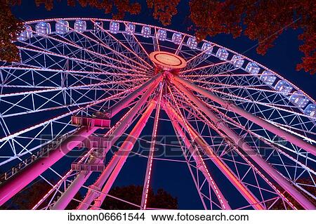 Ferris wheel at the Rotehornpark, Magdeburg, Saxony-Anhalt, Germany, Europe View Large Photo Image Picture - Ferris wheel at the Rotehornpark, Magdeburg, Saxony-Anhalt, Germany, Europe. Fotosearch