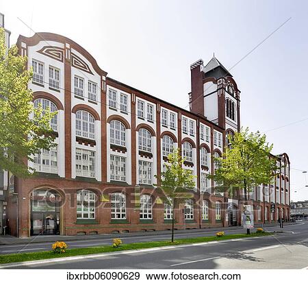 Former factory and administration building of the Dornbusch linen factory, Academy for Nursing Professions and Management, Bielefeld, East Westphalia, North Rhine-Westphalia, Germany, Europe View Large Photo Image Stock Photo - Former factory and administration building of the Dornbusch linen factory, Academy for Nursing Professions and Management, Bielefeld, East Westphalia, North Rhine-Westphalia, Germany, Europe. Fotosearch