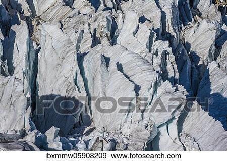 Stock Photo - Glacial ice, crevasses, glacier Lower Glacial Sea, Bernese Oberland, Switzerland, Europe. Fotosearch