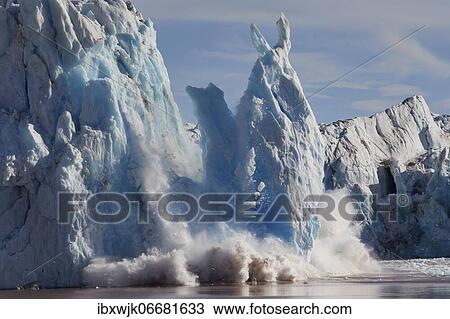 Glacier break at Kronebreen, Kongsfjorden, Spitsbergen, Svalbard, Norway, Europe View Large Photo Image Stock Image - Glacier break at Kronebreen, Kongsfjorden, Spitsbergen, Svalbard, Norway, Europe. Fotosearch