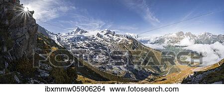 Glacier du Tour, Glacier and mountain peaks, High alpine landscape, Aiguille de Chardonnet, Chamonix, Haute-Savoie, France, Europe View Large Photo Image Picture - Glacier du Tour, Glacier and mountain peaks, High alpine landscape, Aiguille de Chardonnet, Chamonix, Haute-Savoie, France, Europe. Fotosearch
