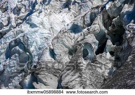 Glacier ice with crevasses, glacier tongue, detail, Glacier des Bossons, La Jonction, Chamonix, Haute-Savoie, France, Europe View Large Photo Image Picture - Glacier ice with crevasses, glacier tongue, detail, Glacier des Bossons, La Jonction, Chamonix, Haute-Savoie, France, Europe. Fotosearch