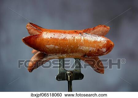 Grilled sausage on skewer, grill sausage, Germany, Europe View Large Photo Image Stock Image - Grilled sausage on skewer, grill sausage, Germany, Europe. Fotosearch