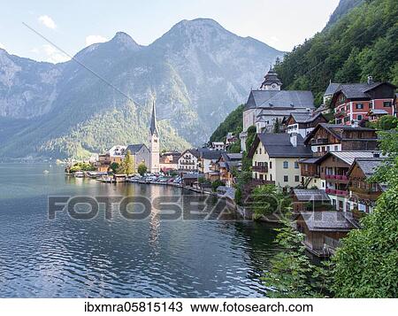 Hallstatt am Hallstätter See, Upper Austria, Austria, Europe View Large Photo Image Stock Image - Hallstatt am Hallstätter See, Upper Austria, Austria, Europe. Fotosearch