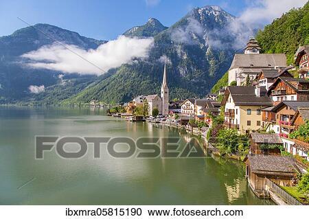 Hallstatt am Hallstätter See, Upper Austria, Austria, Europe View Large Photo Image Stock Image - Hallstatt am Hallstätter See, Upper Austria, Austria, Europe. Fotosearch