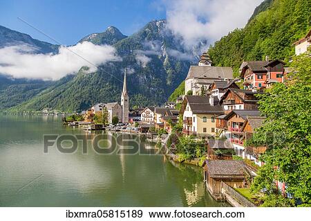 Hallstatt am Hallstätter See, Upper Austria, Austria, Europe View Large Photo Image Stock Photo - Hallstatt am Hallstätter See, Upper Austria, Austria, Europe. Fotosearch