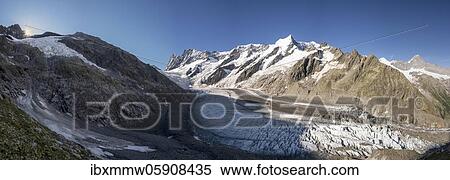 High alpine landscape, glacier tongue, glacier Unteres Eismeer, Finsteraarhorn, Agasszishorn, Großes Fiescherhorn, Bernese Oberland, Switzerland, Europe View Large Photo Image Stock Photography - High alpine landscape, glacier tongue, glacier Unteres Eismeer, Finsteraarhorn, Agasszishorn, Großes Fiescherhorn, Bernese Oberland, Switzerland, Europe. Fotosearch