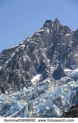 High alpine mountain landscape, glacier tongue, Glacier des Bossons, summit Aiguille du Midi, Chamonix, Haute-Savoie, France, Europe View Large Photo Image Stock Image - High alpine mountain landscape, glacier tongue, Glacier des Bossons, summit Aiguille du Midi, Chamonix, Haute-Savoie, France, Europe. Fotosearch