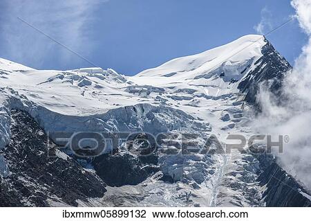 High alpine mountain landscape, summit Aiguille du Goûter with glacier, Glacier de Taconnaz, behind Mont Blanc, Chamonix, Haute-Savoie, France, Europe View Large Photo Image Stock Image - High alpine mountain landscape, summit Aiguille du Goûter with glacier, Glacier de Taconnaz, behind Mont Blanc, Chamonix, Haute-Savoie, France, Europe. Fotosearch