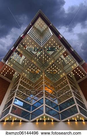 Illuminated facade in the evening, modern department store, Münster North Rhine-Westphalia, Germany, Europe View Large Photo Image Stock Photograph - Illuminated facade in the evening, modern department store, Münster North Rhine-Westphalia, Germany, Europe. Fotosearch