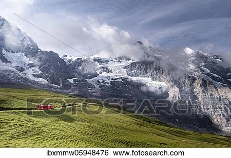 Jungfrau Railway to Jungfraujoch, cogwheel railway, mountain range behind, glacier Jungfraufirn and Jungfrau, Jungfrau region, Bernese Oberland, Switzerland, Europe View Large Photo Image Stock Photograph - Jungfrau Railway to Jungfraujoch, cogwheel railway, mountain range behind, glacier Jungfraufirn and Jungfrau, Jungfrau region, Bernese Oberland, Switzerland, Europe. Fotosearch