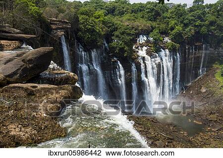 Stock Image - Kalandula Falls, Malanje province, Angola, Africa. Fotosearch