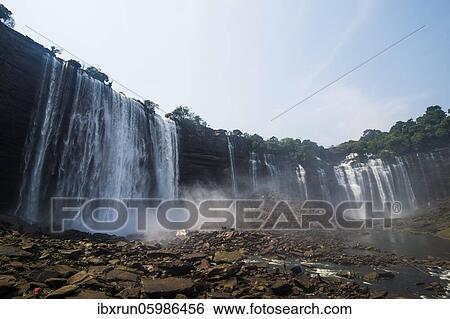 Stock Photograph - Kalandula Falls, Malanje province, Angola, Africa. Fotosearch